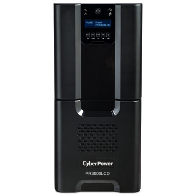 CyberPower PR3000LCD Full-size Tower UPS, UL Rated, Multi-function LCD panel, 8 NEMA 5-15R, 2 NEMA 5-20R